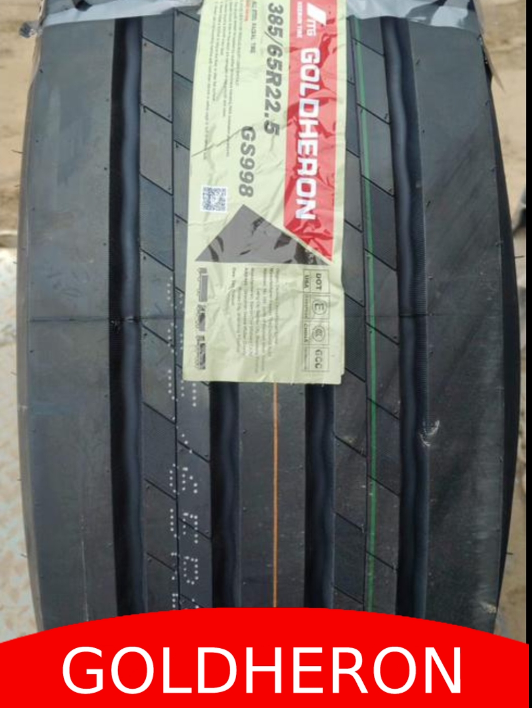 لاستیک گلدهرون GS998 385/65R22.5 لایه 24